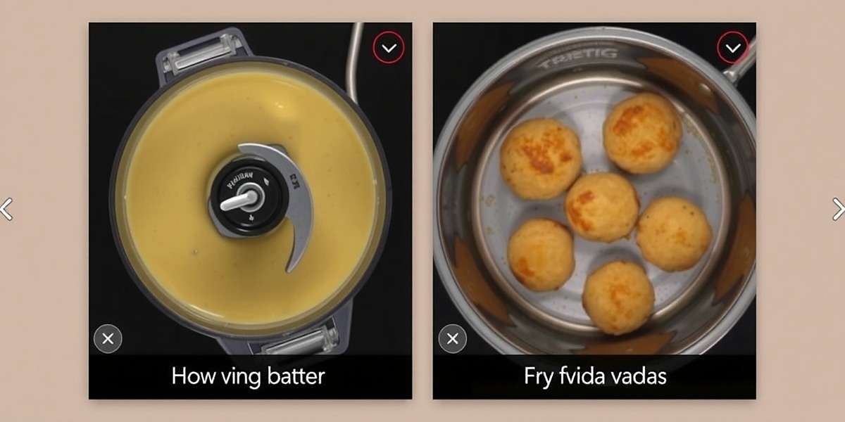 Vada Voyage Cooking Mechanics Vada Voyage cooking screen showing the process of grinding batter and frying vadas
