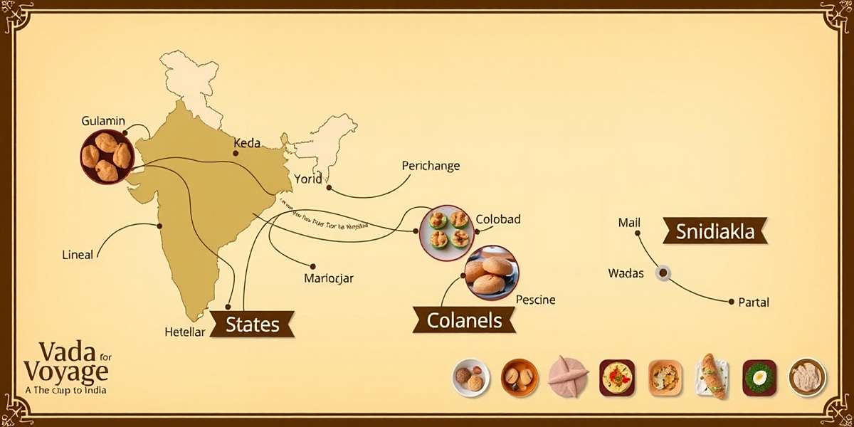 Vada Voyage India Map Vada Voyage regional map showing different states of India with their specialty vadas
